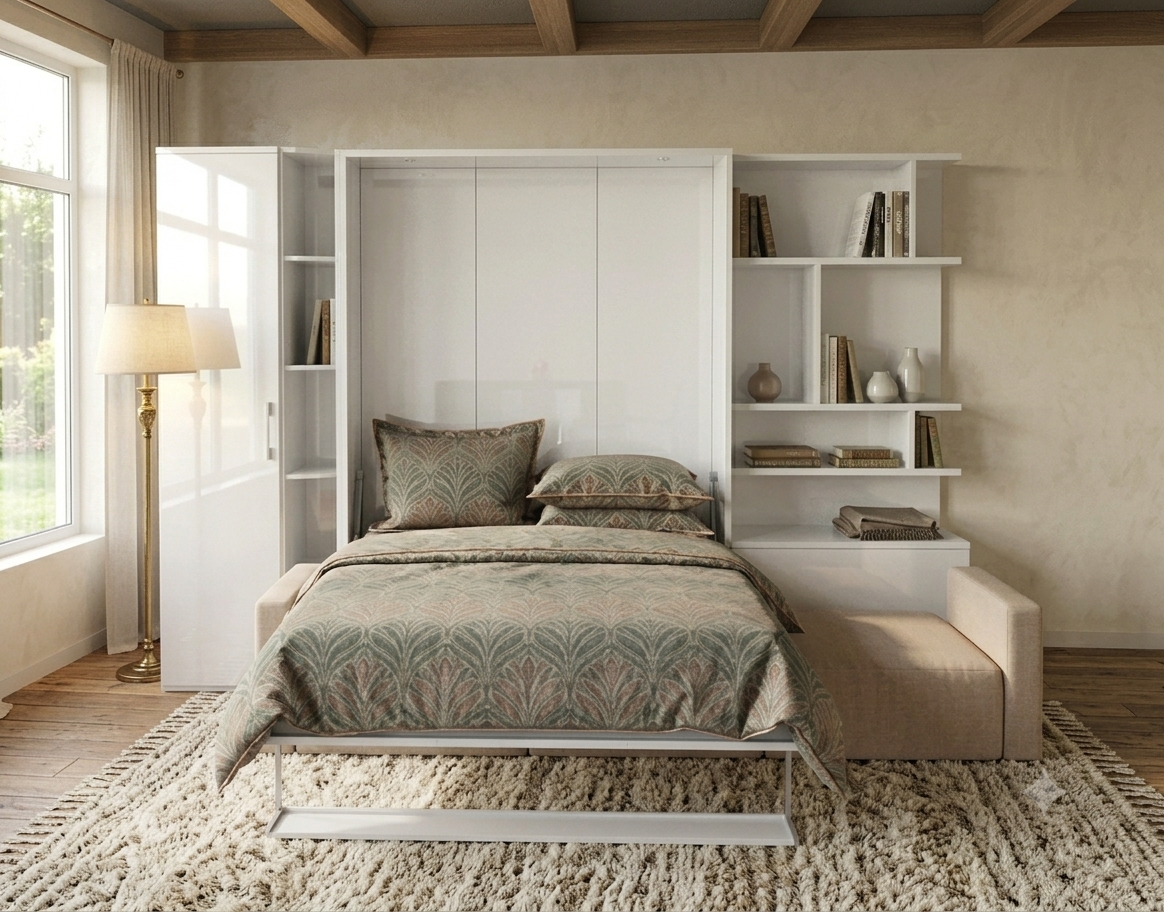 Wohnwand Set Royal mit Schrankbett und Sofa, 5-tlg. Wohnwand Set Royal mit Schrankbett und Sofa, 5-tlg.